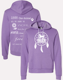 Heather Team Purple Handsome Rob Hoodie from Turtle Mountain Animal Rescue
